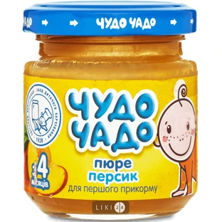 Пюре Чудо-Чадо Яблуко Персик з цукром 90 г
