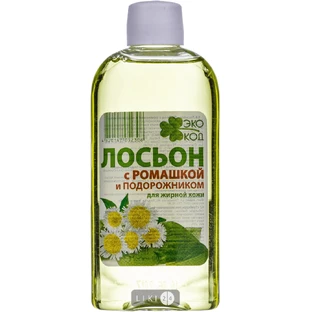 Лосьон для лица Экокод косметический для жирной кожи с ромашкой и подорожником 100 мл