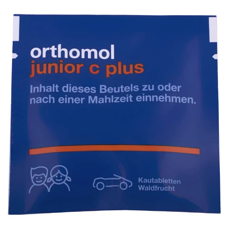 Orthomol Junior C Plus Orange для повышения иммунитета таблетки жевательные с витамином С, Д, цинком на курс 30 дней: цены и характеристики