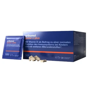 Orthomol Junior C Plus Orange для повышения иммунитета таблетки жевательные с витамином С, Д, цинком на курс 30 дней