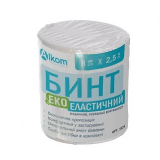 Бинт эластичный Алком 5512 медицинский средней растяжимости, 120 мм х 3,0 м