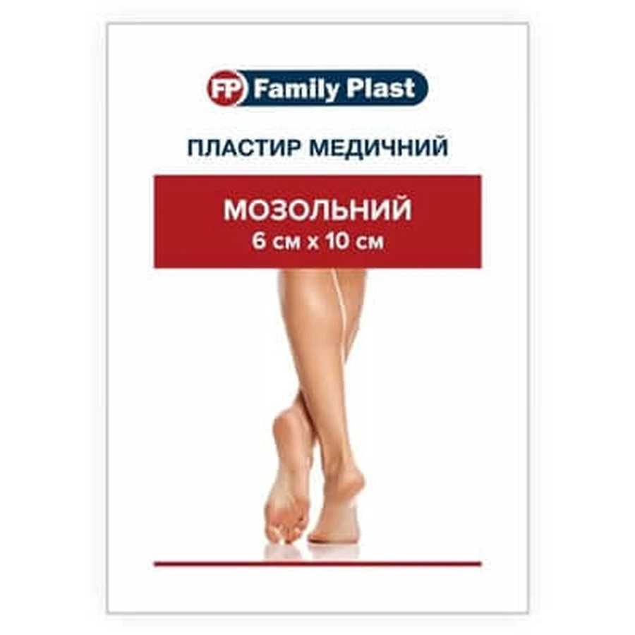 Пластир медичний "FP Family Plast" мозольний 6 см*10 см: цены и характеристики
