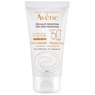 Сонцезахисний крем Avene SPF 50+ мінеральний для гіперчутливої шкіри 50 мл