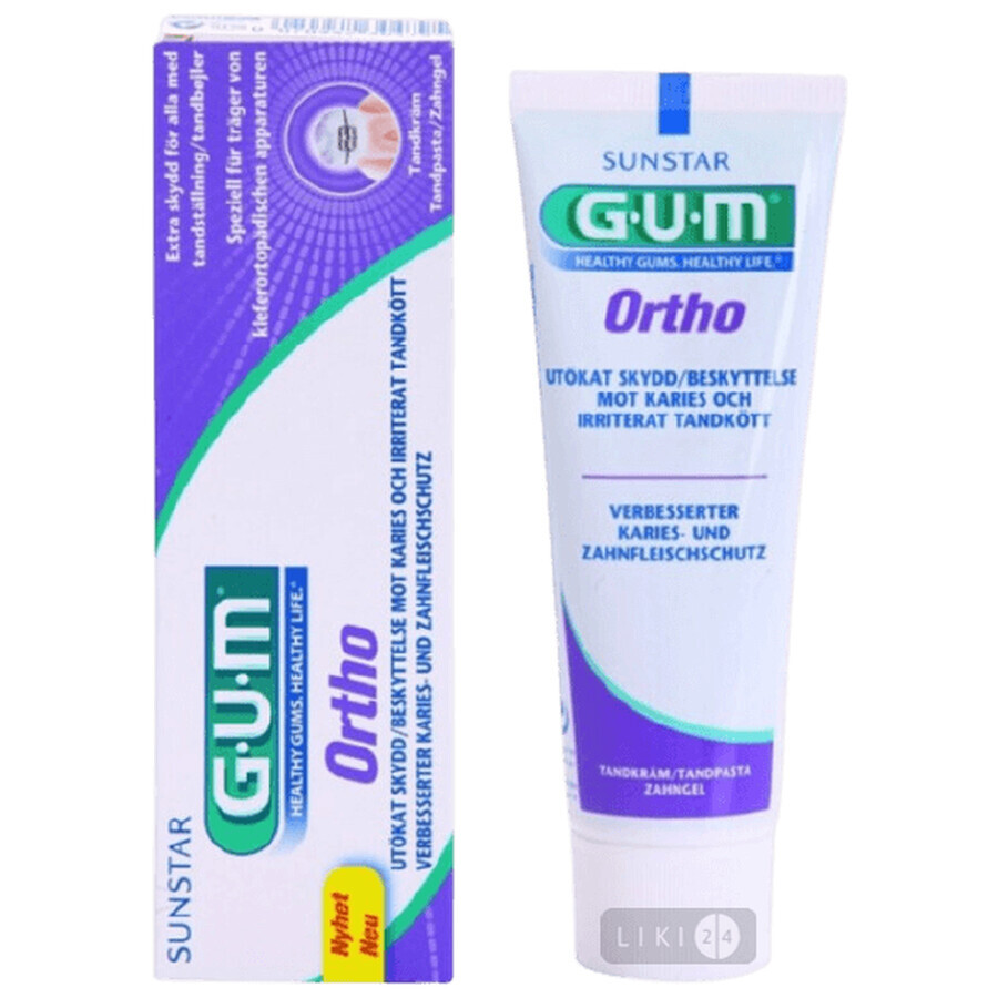 Зубна паста-гель Gum Ortho, 75 мл: ціни та характеристики