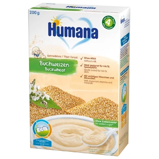 Каша Humana безмолочная гречневая 200 г Plain Cereal Buckwheat