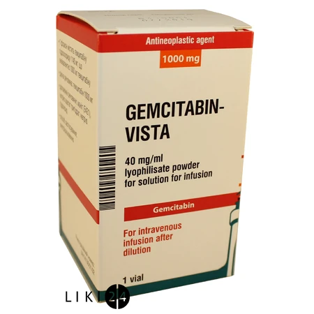 Гемцитабин-виста пор. лиофил. д/р-ра д/инф. 1000 мг фл.: цены и характеристики