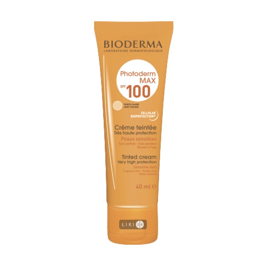 Тональний сонцезахисний крем Bioderma Photoderm Max SPF 100 Tinted Cream Golden Colour 40 мл: ціни та характеристики