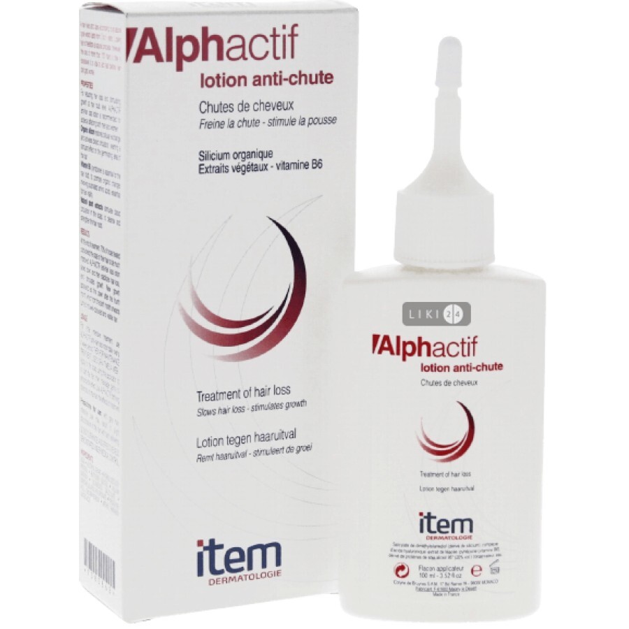 Лосьйон Item Dermatologie Alphactif Anti-Fall проти випадіння волосся, 100 мл: ціни та характеристики