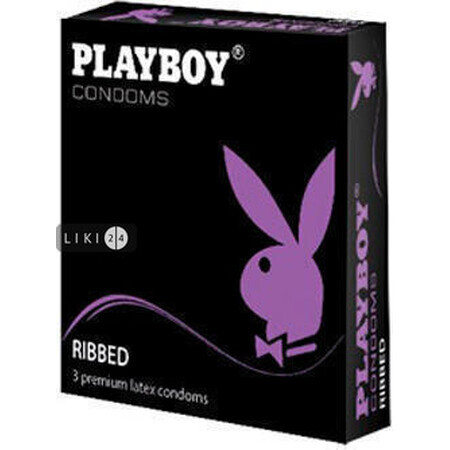 Презервативи Playboy Ribbed  Condoms 3 шт
