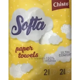 Бумажные полотенца Chisto Softa 2 слоя 2 рулона