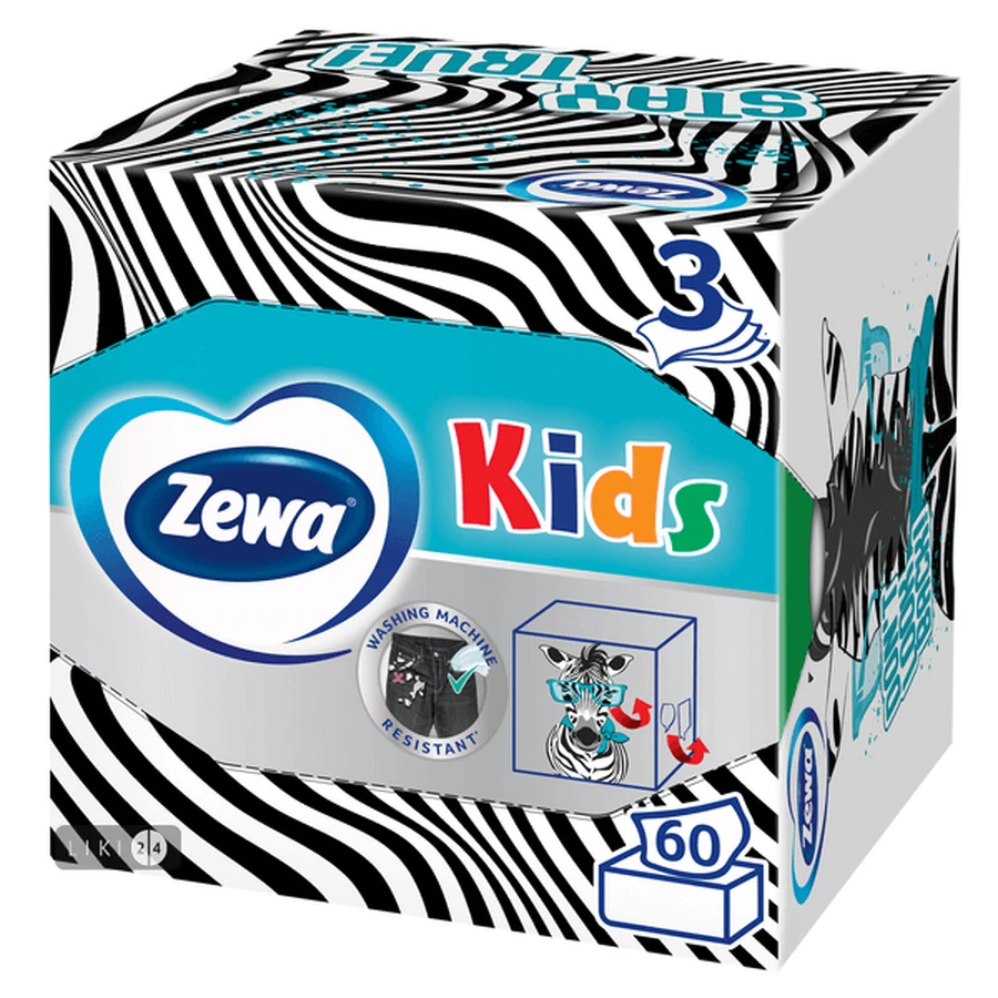 Серветки Zewa Zoo Cube №60 (БІОКОН): ціни та характеристики