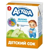 Сок Агуша Яблоко осветленное с 3 мес., 200 мл