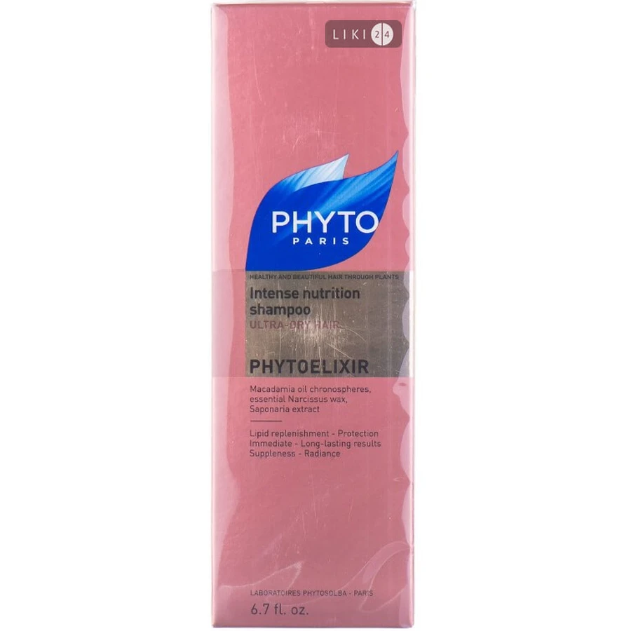 Шампунь Phyto Phytoelixir інтенсивне живлення для волосся, 200 мл: ціни та характеристики