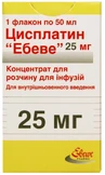 Цисплатин 25 мг концентрат для раствора для инфузий флакон, 50 мл