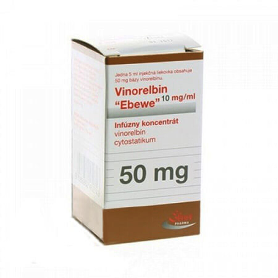 Вінорельбін "ебеве" конц. д/п інф. р-ну 50 мг фл. 5 мл: ціни та характеристики