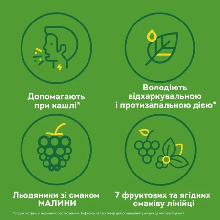 Доктор мом рослинні пастилки від кашлю пастилки смоктальні, зі смаком малини №20: ціни та характеристики