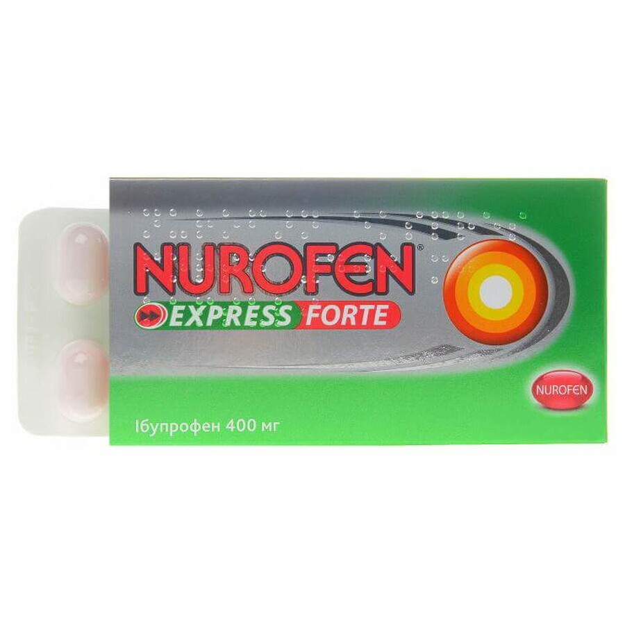 Нурофєн експрес форте капс. 400 мг №12: ціни та характеристики