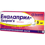 Эналаприл-Здоровье табл. 5 мг блистер №20