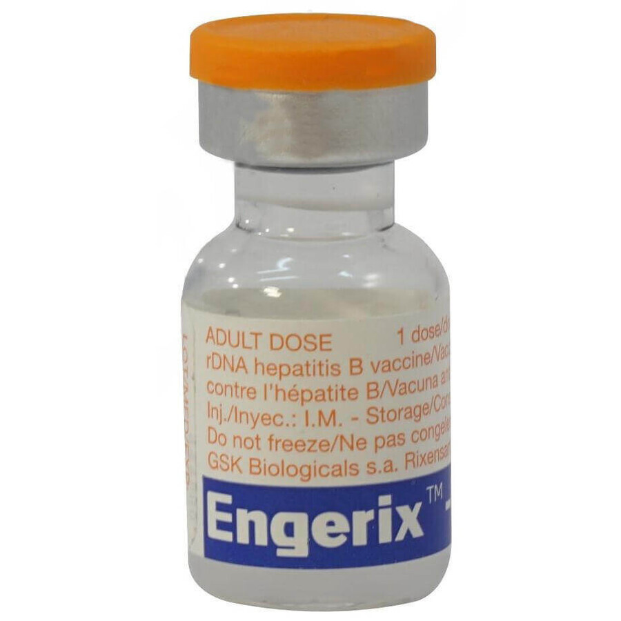 Вакцина Енджерикс-в сусп. д/ін. 20 мкг фл. 1 мл, д/дорослих №10: ціни та характеристики