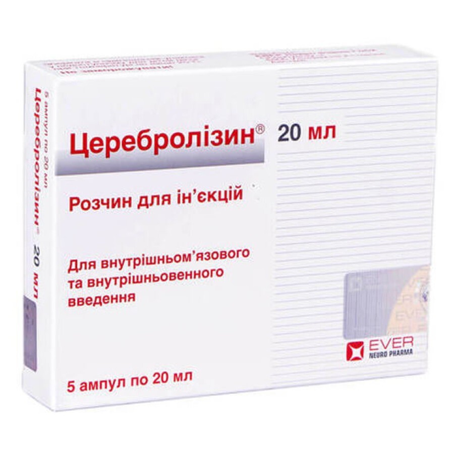 Церебролизин раствор д/ин. 215,2 мг/мл амп. 20 мл №5