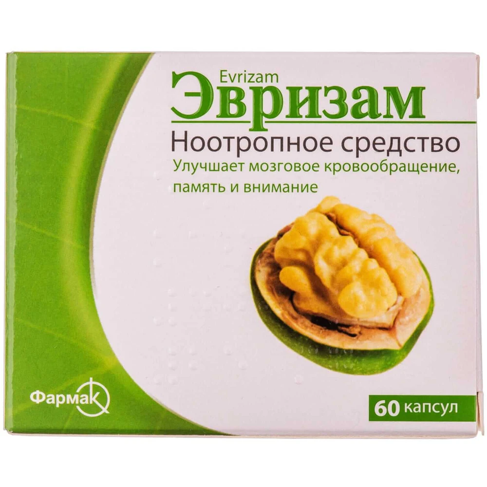 Эвризам капс. 400 мг + 25 мг блистер №60: цены и характеристики