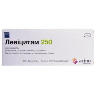 Левіцитам 250 табл. в/плівк. обол. 250 мг блістер №60
