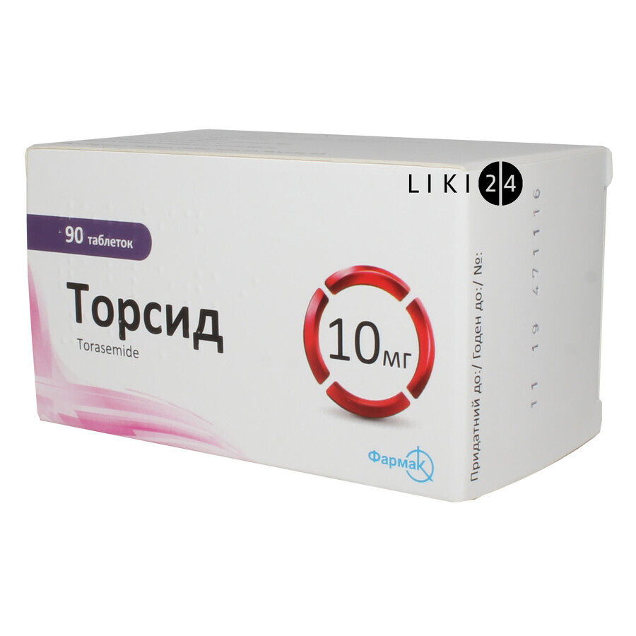 Торсид табл. 10 мг блистер №90: цены и характеристики
