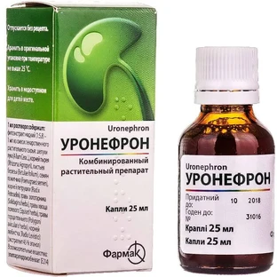 Уронефрон кап. фл. 25 мл, в пачке