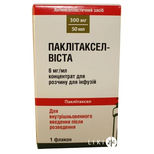 Паклітаксел-віста конц. д/р-ну д/інф. 6 мг/мл фл. 50 мл