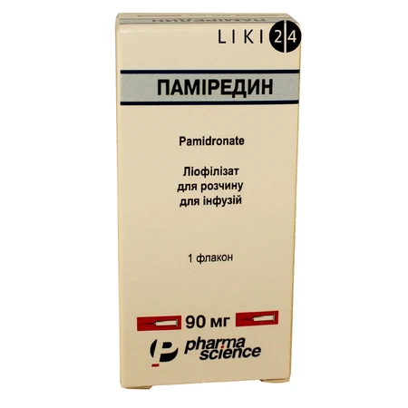 Памиредин лиофил. д/р-ра д/инф 90 мг фл.: цены и характеристики
