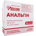 Анальгин р-р д/ин. 500 мг/мл амп. 2 мл, в блистере в пачке №10