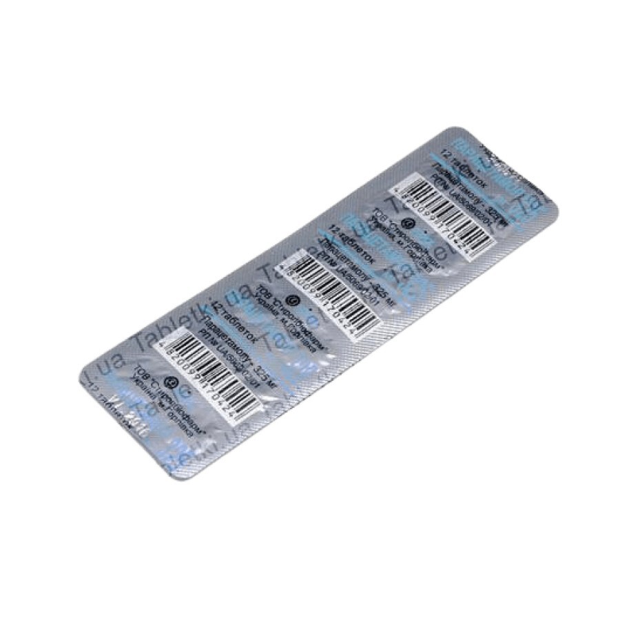 Парацетамол 325 мг капс. 325 мг блистер №12: цены и характеристики