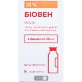 Биовен (иммуноглобулин человека нормальный жидкий для внутривенного введения) р-р д/инф. 10 % бутылка 25 мл
