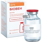 Біовен (імуноглобулін людини нормальний рідкий для внутрішньовенного введення) р-н д/інф. 10 % пляшка 25 мл: ціни та характеристики