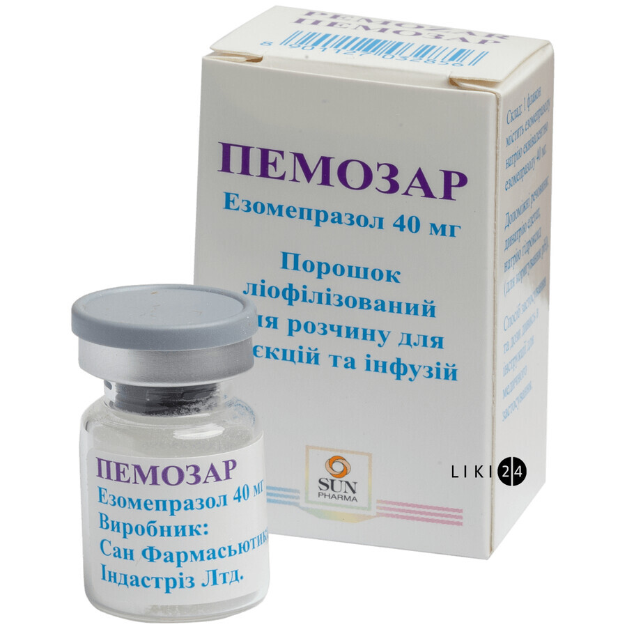 Пемозар пор. ліофіл. д/р-ну д/ін. 40 мг фл.: ціни та характеристики