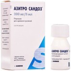 Азитро сандоз порошок д/орал. сусп. 200 мг/5 мл фл. 16,5 г, д/п 20 мл сусп.