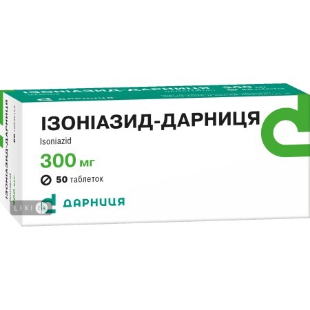 Изониазид-Дарница табл. 300 мг №50 (рецептурный препарат)