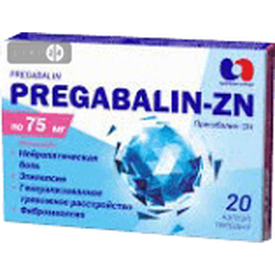 Прегабалин-зн капс. тверд. 75 мг блистер №20: цены и характеристики