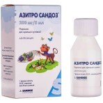 Азитро сандоз порошок д/орал. сусп. 200 мг/5 мл фл. 24,8 г, д/п 30 мл сусп.