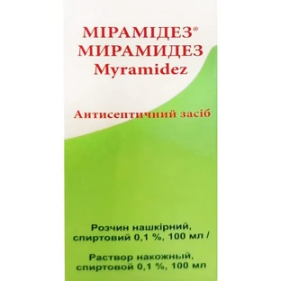 Мірамідез р-н спирт. д/зовн. застос. 0,1 % фл. 100 мл