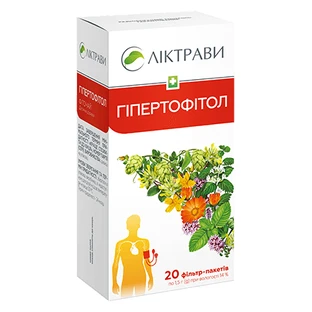 Фіточай Ліктрави Гіпертофітол фільтр-пакет 1.5 г 20 шт