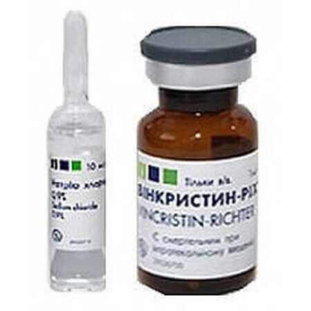 Винкристин-рихтер лиофил. д/р-ра д/ин. 1 мг фл., с раств. в амп. 10 мл №10
