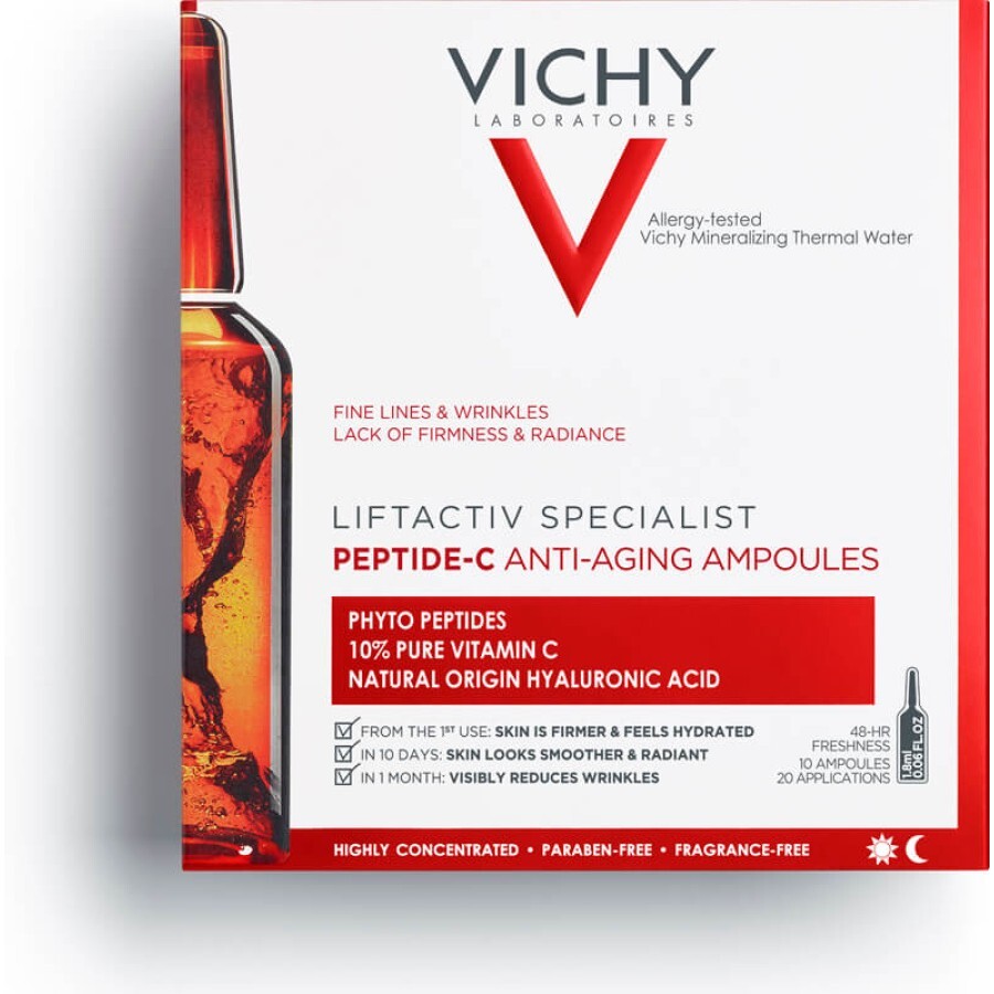 Антивозрастной концентрат в ампулах Vichy Liftactiv Specialist Пептид-С для ухода за кожей 10х1.8 мл: цены и характеристики