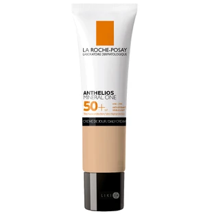 Тональний крем La Roche-Posay Anthelios Mineral One, сонцезахисний зволожуючий, для щоденного використання, SPF 50+, відтінок 02, 30 мл