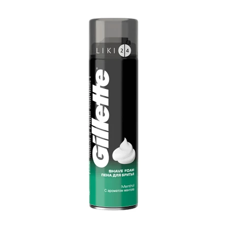 Піна для гоління Gillette Menthol 200 мл: ціни та характеристики
