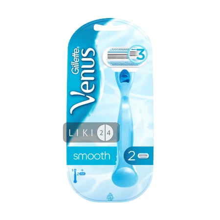 Станок для гоління Venus Smooth жіночий з 2 змінними картриджами: ціни та характеристики