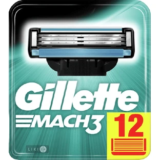 Сменные картриджи для бритья Gillette Mach3 мужские 12 шт