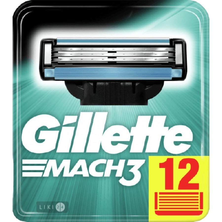 Сменные картриджи для бритья Gillette Mach3 мужские 12 шт: цены и характеристики