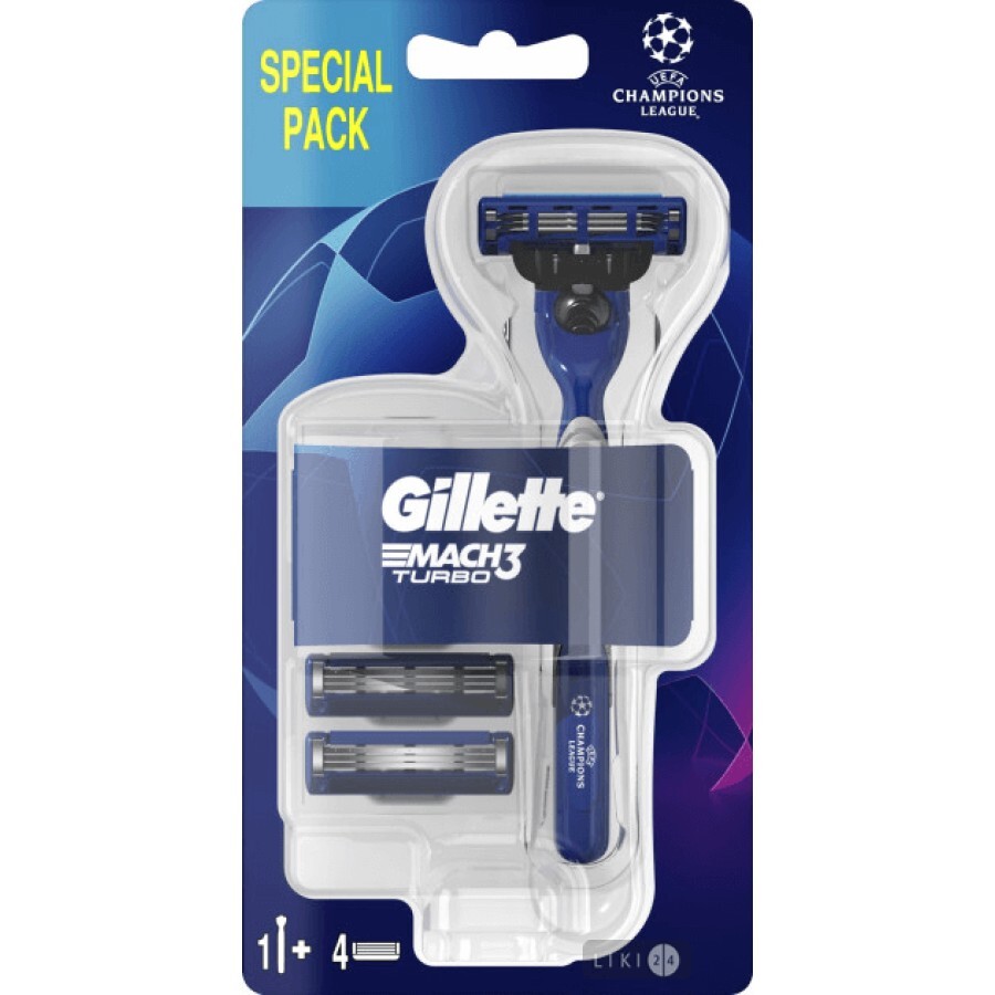Станок для бритья Gillette Mach3 мужской с 2 cменными картриджами: цены и характеристики