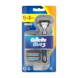 Станок для бритья Gillette Blue3 мужской с 3 сменными картриджами